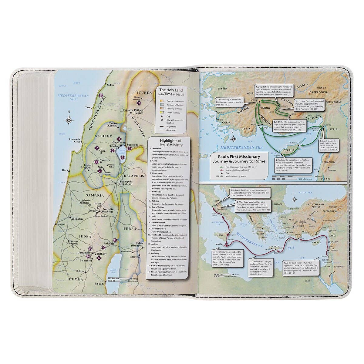 Christian Art Gifts - KJV Bible Compact LP Faux Leather, White
