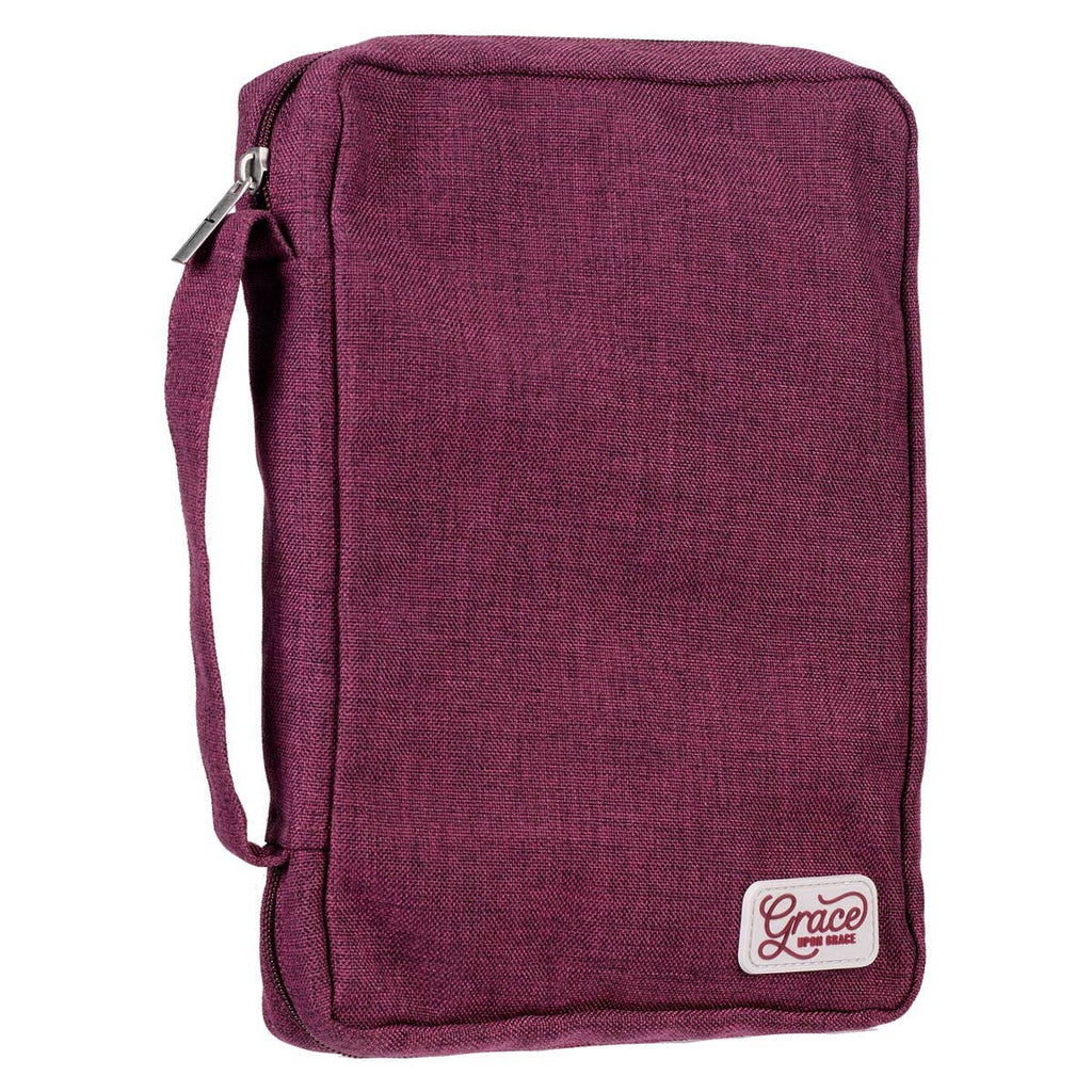 Christian Art Gifts - Bible Cover Value Plum Grace Upon Grace