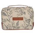 Christian Art Gifts - Bible Cover Fashion Cream/Brown Floral Amazing Grace
