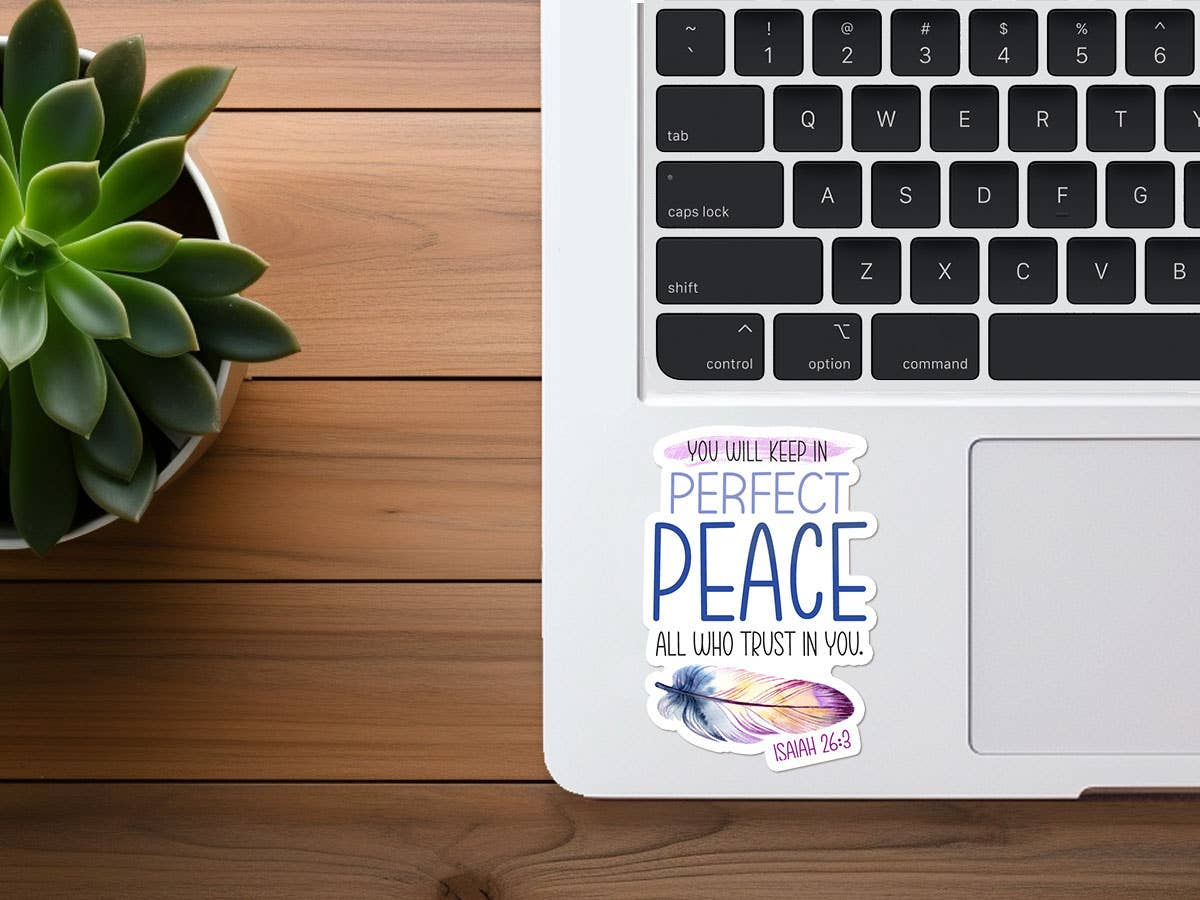 Missional Merch - Perfect Peace | Bible Stickers Bulk | Christian Sticker