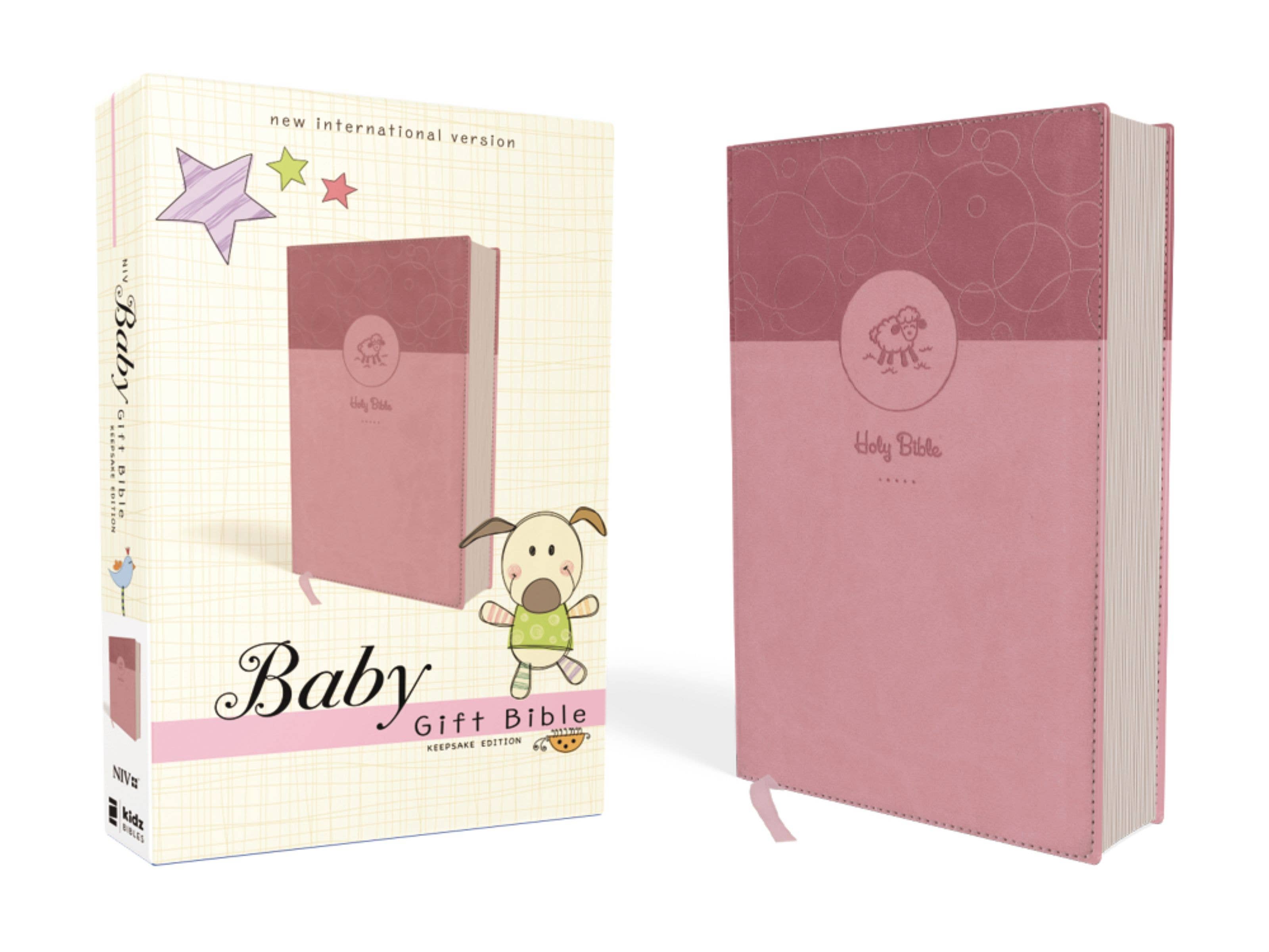 HarperCollins Christian Publishing - NIV Baby Gift Bible Leathersoft Pink (Keepsake Edition)