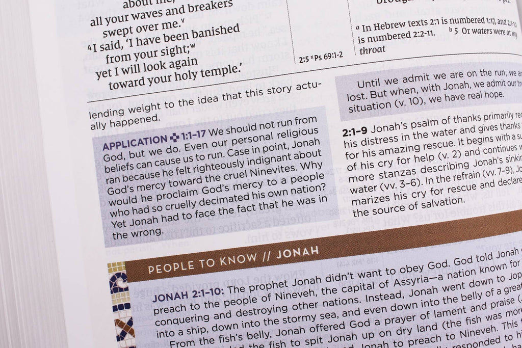 HarperCollins Christian Publishing - NIV Application Bible Leathersoft Brown Red Letter