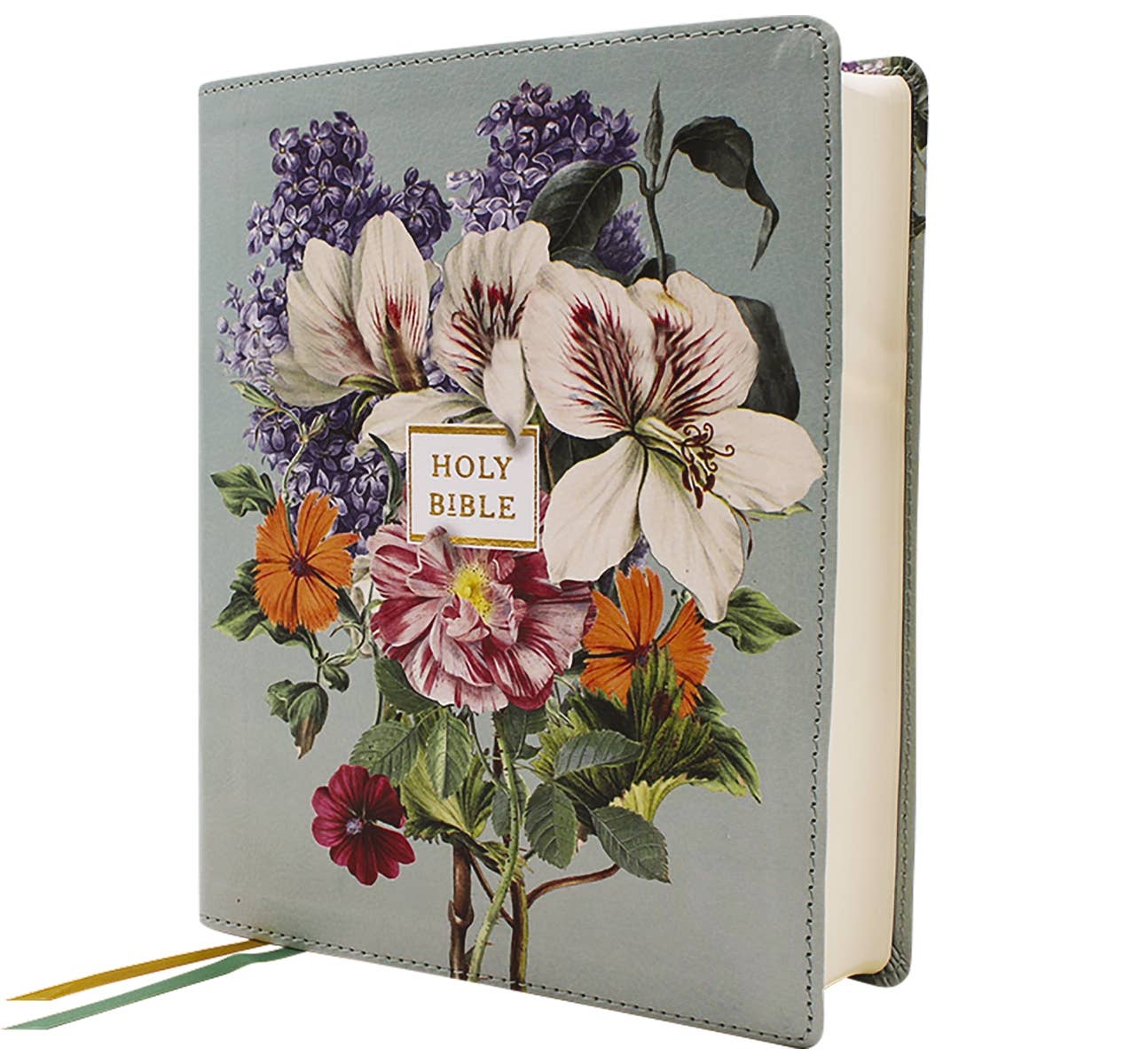 HarperCollins Christian Publishing - NIV Artisan Collection Bible LP Leathersoft Sage Floral