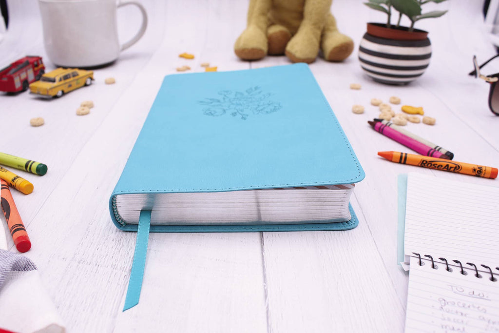 HarperCollins Christian Publishing - NIV The Busy Mom's Bible, Leathersoft, Teal, Red Letter