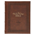 Christian Art Gifts - NLT, The Family Heritage Bible Hardcover, Brown
