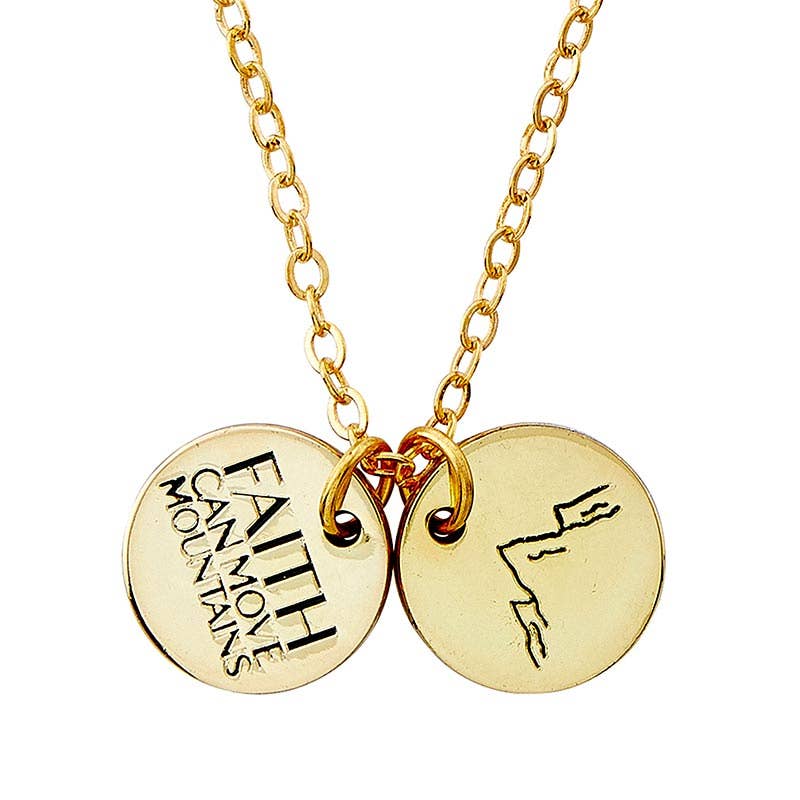 Faithworks by Creative Brands - Double Coin Necklace - Mountain
