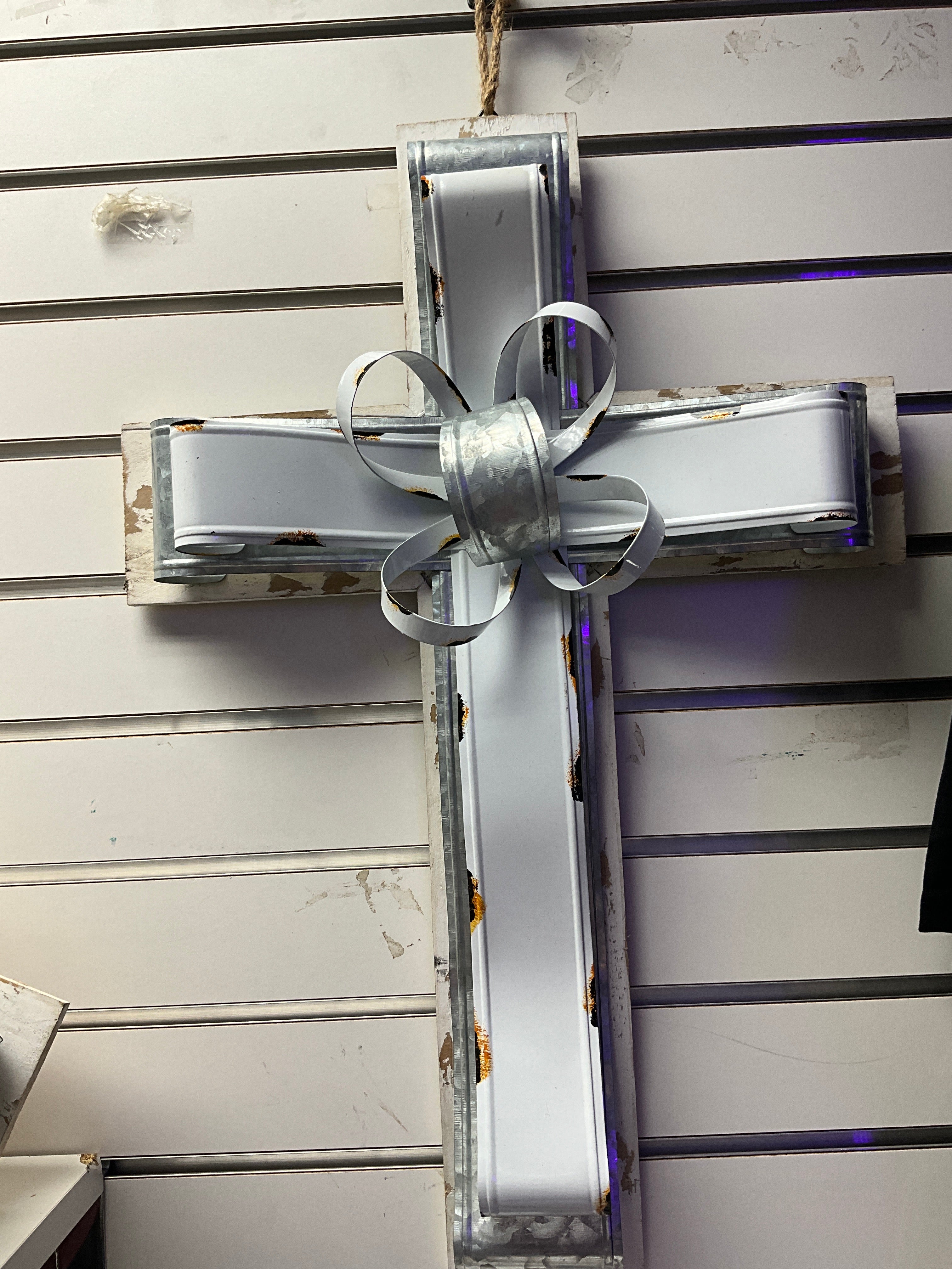 Wood and Metal Large Cross